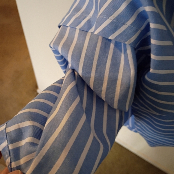 Pact 100% Organic Cotton Sunset Lightweight Cotton Sleeveless Stripe Shirtdress - Picture 6 of 7